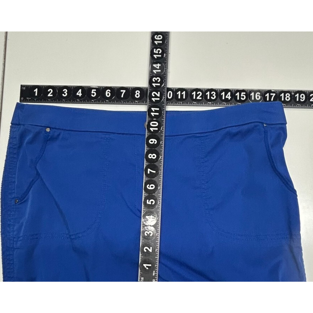 Chicos Pants Womens Large 14 2.5 Blue Cargo Actual 35X27 Crop Roll Up Hi‎ Rise - Picture 6 of 11